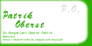 patrik oberst business card